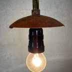 3 X Art Deco Klooster-/schoollampen – Opaline En Messing thumbnail 15