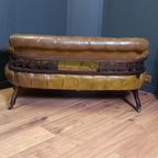 Antiek Leren Victoriaans Chesterfield Leesbankje thumbnail 14