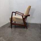 Massive Teak Organic Shaped Lounge Chair By Topform, 1950S. Two Pieces Available. thumbnail 5