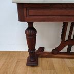 Antieke Franse Sidetable, Haltafel, Bijzettafel Wandconsole Marmer Blad thumbnail 7