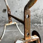 Beautyfull White Patina Iron Serving Trolley 1950’S thumbnail 6