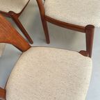 Set Van 4 Vintage Houten Koefoeds Hornslet Stoelen thumbnail 10