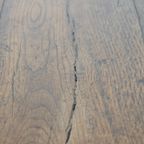 Prachtige Antieke Franse Boeren Eettafel Van Eikenhout Met 2 Lades En Originele Details thumbnail 12