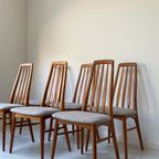 Zes Deens Vintage Houten Eetkamerstoelen Koefoed Hornslet thumbnail 2