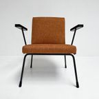 Opnieuw Gestoffeerde Gispen 1401 Fauteuil Van Wim Rietveld, thumbnail 2