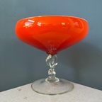 Vintage Murano Stijl Vaas / Glas In Oranje /Rode Kleur thumbnail 5