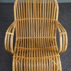 Unieke Dutch Design Rotan Fauteuil, 1950 thumbnail 7