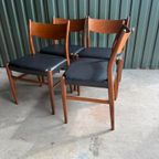 4 Pastoe Teak Skai Eetkamerstoelen Sa10 Cees Braakman thumbnail 5