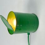 Vintage Groene Tin Can Lamp, Ad Van Berlo, Vrieland Design, 1980's thumbnail 6