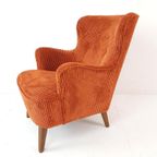 Vintage Artifort Theo Ruth Fauteuil Dames Steenrood Oranje thumbnail 7