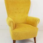 Vintage Artifort Theo Ruth Fauteuil Geel Nieuw Gestoffeerd thumbnail 10