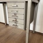 Vintage Gispen Bureau (secretaresse Bureau) Met Lades thumbnail 5