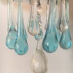 Italiaanse Hanglamp Azuur Teardrop Lamp Murano Kroonluchter thumbnail 14