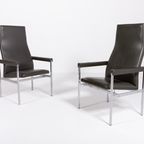 Pair Of High Back Armchairs From Fritz Hansen, 1980’S Denmark thumbnail 2