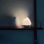 Midcentury Vintage Keramische Lamp, Oester Met Parel / Schelp. Schelpenlamp / Oesterlamp / Shell thumbnail 6