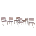 6 X No. 33 Dining Chair By Gijs Van Der Sluis For Van Der Sluis Stalen Meubelen, 1960s thumbnail 10