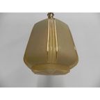 Art Deco Hanglamp Aan Ketting Met Beige Glazen Bol thumbnail 5