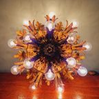Grote Plafondlamp In Goudkleurig Metaal, Banci Firenze, 1960 thumbnail 8