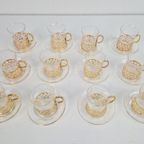 12 Glazen Gulla Skruf Thee Irish Coffee Glas Gold-Plated '60 thumbnail 8