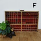 Brocante, Bruine Antieke Houten Letterbak, Wanddecoratie F thumbnail 2