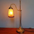 Art Deco Koperen Bureaulamp, Frères Muller, 1920 thumbnail 12
