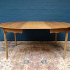 Vintage Eiken Ronde Tafel, Deens Design Van Henning Kjaernulf, thumbnail 10