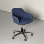 Vitra Softshell Vergaderstoel, Ronan & Ernan Bouroullec, Blauw, Verrijdbaar, Hoogte Instelbaar, D thumbnail 2