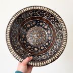Prachtige Xl Vintage Handgemaakte Keramiek Schaal Gesigneerd thumbnail 11