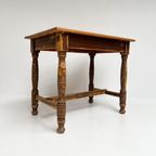 Brocante Bruinkleurige Eettafel, 1970’s thumbnail 2