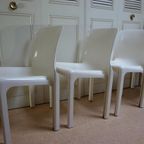 4 Witte Selene Stoelen Vico Magistretti Voor Artemide thumbnail 6