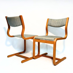 Mid-century Danish Magnus Olesen Chairs, 1970s, Set Of 3 thumbnail 5