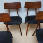 Set Van 4 Louis Van Teeffelen Stavanger Eetkamerstoelen - Topform, Webe, 1960S thumbnail 7