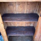 Stoere Geleefde Antiek Grenen 1 Deurs Kast Met Twee Planken, 100 Cm Breed thumbnail 6
