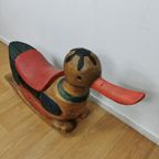 Indonesische Hand Gemaakt Massief Hout Schommel Eend thumbnail 11