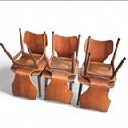 Set Of 6 Vintage Wooden Chairs, 1960S thumbnail 9