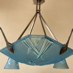 Lamp Hanglamp Art Deco 1930 Degué Gesigneerd Frans thumbnail 11