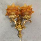 Set Van 2 Antieke Frans Louis Xv Stijl Wandlampen thumbnail 14