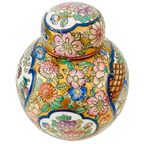 Vintage Chinese Gemberpot Geisha’s Bloemen Goud thumbnail 4