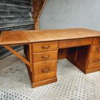 Vintage Bureau Eikenhout 80 X 150 Cm thumbnail 5