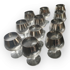 Set Van 11 Vintage Jaren 60 Zilver Ombre Cognac Glazen thumbnail 11