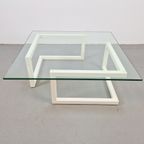 Modern Lourens Fisher Minnimalist Duo Salontafel Glas Wit thumbnail 2