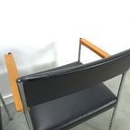 Stoelen Ddr Met Chromen Onderstel En Zwarte Bekleding, Eetkamer thumbnail 16