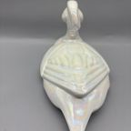 Art Deco Parelmoer Porseleinen Eend Wit Goud thumbnail 8