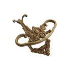 Mooie Vintage Bronzen Gepatineerde Kleding/Hoedenhaak, Jaren '50. thumbnail 4