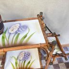 Jaren 60 Etagere Plantentafel Bamboe En Keramiek thumbnail 9