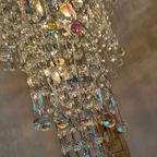 Xxl Vintage Opaline Teardrop Kroonluchter Pegels Kristal Hanglamp thumbnail 14