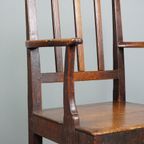 Prachtige Antieke Engelse Begin 19E Eeuw Side Chair Met Armleunigen thumbnail 8