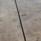 Karaktervolle, Prachtige En Praktische Vierkante Antieke Eettafel Gemaakt Van Iepenhout thumbnail 5