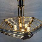 Vintage Bakalowits & Sohne Black/Gold Hexagon Chandelier thumbnail 11