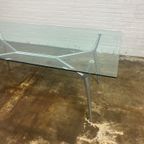 Glass Dining Table With Metal Base thumbnail 8